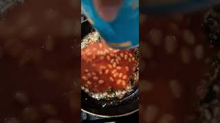 Easy breakfast recipe  Heinz beans recipe🤤 breakfast cooking asmr easyrecipe [upl. by Farhi740]