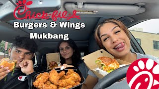 Chickfila Burgers amp Wings Mukbang [upl. by Matheny928]