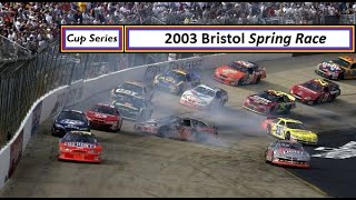 All NASCAR Crashes from the 2003 Food City 500 [upl. by Auqinihs]