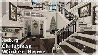 BLOXBURG Christmas Winter 2Story Home Speedbuild interior  full tour Roblox House Build [upl. by Esbenshade853]