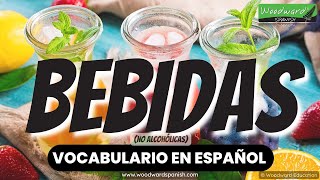 DRINKS Spanish Vocabulary  Names of drinks in Spanish with pronunciation  Bebidas en español [upl. by Mulcahy536]