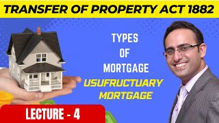 Transfer of Property Act  Part4 Types of Mortgage  Usufructuary Mortgage [upl. by Selij685]