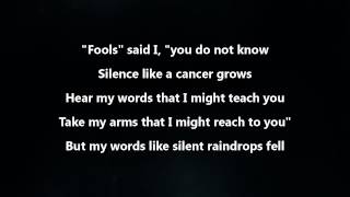 Disturbed  The Sound Of Silence Lyrics Video [upl. by Dionysus]