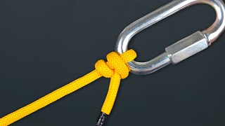 An easy and secure way to tie a carabiner  STRONG knots to help you  Tightening bushcraft knots [upl. by Chessy]