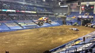 Monster Jam Wilkes Barre 2018 Wonder Woman Collete Davis Freestyle 21018 [upl. by Cariotta]