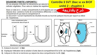 Contrôle 3 svt 1bac sc ex biof شرح بالداريجة [upl. by Vittoria]