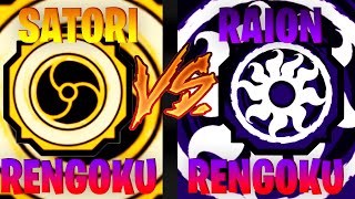 SATORI RENGOKU VS RAION RENGOKU QUAL É MELHOR SHINDO LIFE 109 [upl. by Genia]