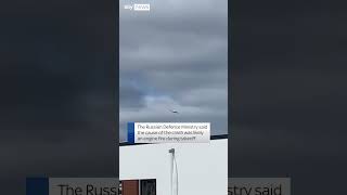 Military plane crashes moments after takeoff [upl. by Irahc358]