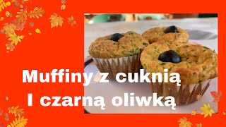 Muffinki z cukinią i czarną oliwką 🇪🇸Muffins con calabacin y aceituna negra hiszpaniaodkuchni [upl. by Metts]