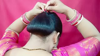 झटपट बनने वाली New Stylish Juda Bun Hairstyle Everyday 🧿💗 [upl. by Malcolm]