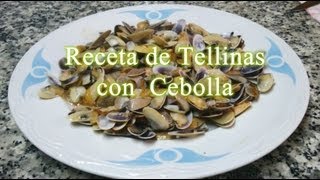 Receta fácil de coquinas o tellinas con cebolla [upl. by Elyrad653]