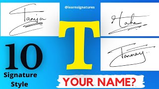 T SIGNATURE  T Signature Style  T Signature Style Tutorial  How to write signature  My name sign [upl. by Sunev]