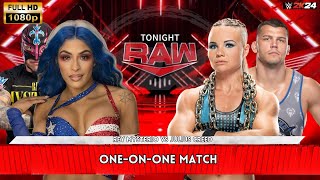 Zelina Vega vs Ivy Nile  OneonOne Match  WWE2K24  GameCity [upl. by Dwane]