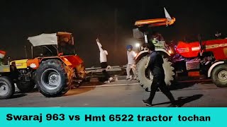 Swaraj 963 vs Hmt 6522 tractor tochan in delhi kisan andolan 1618 tyres tochan [upl. by Eanrahc]