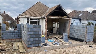 1936 Bungalow Renovation  Side Extension Back Extension amp Garden Levelling with Time Lapse [upl. by Nilo]