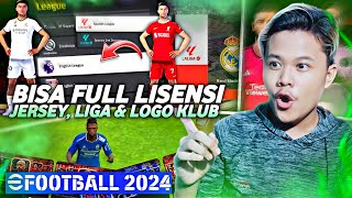 AKHIRNYA GUA BERHASIL BIKIN SEMUA KLUB LISENSI JERSEY amp LOGONYA DI EFOOTBALL 2024  KEREN BANGET [upl. by Ahsikrats704]