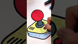 Oddly Satisfying Coloring  Cute game joystick ready for playful adventures 🎮💖✨ GamingFun shorts [upl. by Silvie549]