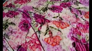 Devore fabricburnt out silk velvet peonies pattern [upl. by Adyaj]