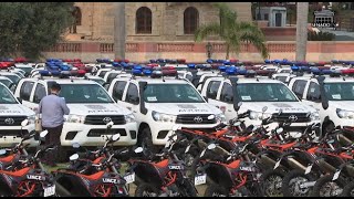 Realizan acto de entrega de motocicletas y equipamientos a la Policía Nacional [upl. by Polad911]