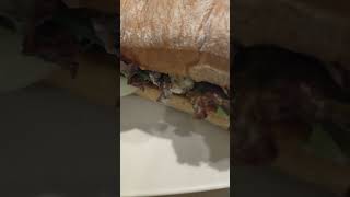 PHILLY STEAK SANDWICH IN CIABATTA BREAD shortsfeed shortsvideo shorts ciabatta american bread [upl. by Ikceb]