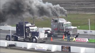 Racing Giants Semi Truck Drag Racing At Sanair 2015 [upl. by Japeth151]