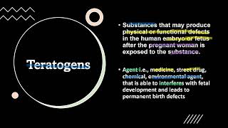 Teratology Teratogens Teratogenesis [upl. by Mushro]