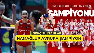 U20 Kadın Milli Voleybol Takımımız namağlup Avrupa şampiyonu [upl. by Lahtnero]