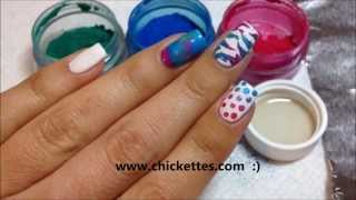 Nail Art Techniques using CND Additives  Pigment Powders [upl. by Bartie]