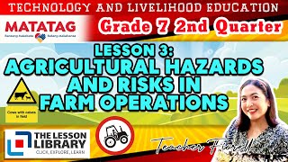 GRADE 7 TLE AFA Q2 LESSON 3 AGRICULTURAL HAZARDS AND RISKS IN FARM OPERATIONS thelessonlibrary [upl. by Annaeg9]