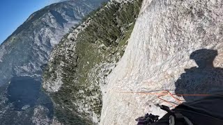 Climbing Half Dome via Snake Dike  Yosemite National Park [upl. by Finstad509]