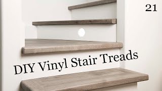 How to Install Vinyl Plank Flooring on Stairs  DIY  How To [upl. by Llerrat]