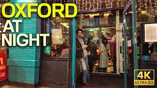 Oxford’s Dark Side Night Walk  Oxfordshire UK Saturday Night 4K [upl. by Goran]