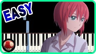 Here  Mahoutsukai no Yome OP  EASY Piano Tutorial  魔法使いの嫁OP曲【ピアノ簡単楽譜】Here by TAM [upl. by Jan]