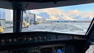 From cockpit Landing at the northernmost airport in the world svalbard [upl. by Dobson]