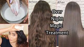 Do this at night to get Smooth Silky Shiny Straight Hair in MorningOvernight Caring amp Styling Hacks [upl. by Ennayelsel588]