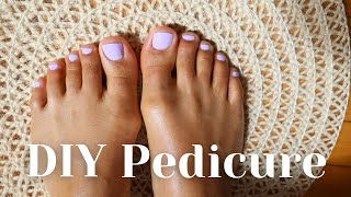 How To At Home Pedicure  DIY Pedicure Tutorial With Salon Results [upl. by Adli325]