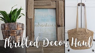 Goodwill Home Decor Thrift Haul RevealFarmhouse amp Boho Inspired finds [upl. by Platas]