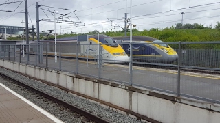 Trains at Ebbsfleet International HS1 22417 [upl. by Airamalegna]