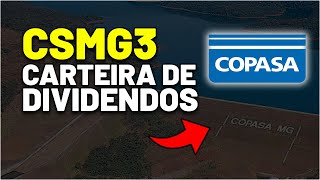 9 DE YIELD CSMG3 GRANDES DIVIDENDOS  COPASA VALE A PENA INVESTIR AÇÕES DE SANEAMENTO SAPR4 SBSP3 [upl. by Annaeirb]