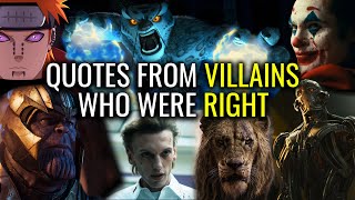 QUOTES FROM VILLAINS WHO WERE COMPLETELY RIGHT  Part 1 to 5 [upl. by Balcke]