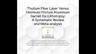 SPOTLIGHT video  Thulium vs Holmium laster systematic review [upl. by Ettezil]