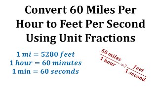 Ex Convert Mile Per Hour to Feet Per Second [upl. by Gwynne718]