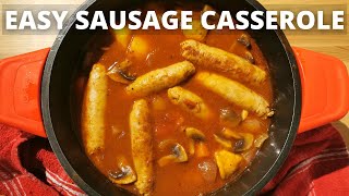 Easy Sausage Casserole Recipe  The Secret Yorkshire Cook [upl. by Netsud]