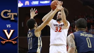 Georgia Tech vs Virginia Mens Basketball Highlights 201617 [upl. by Llenrev]