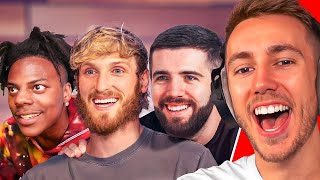 MINIMINTER REACTS TO SIDEMEN LOGAN PAUL SPEED amp MORE FULL VOD [upl. by Lipinski]