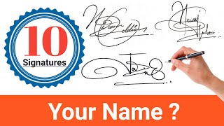 ✔️ Top 10 Best Signature Styles  How To Create A Signature  Cool Signatures [upl. by Dnaleel]