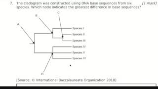 IB BiologyAnswers to Questions on Topic 54 Cladistics [upl. by Apeed]