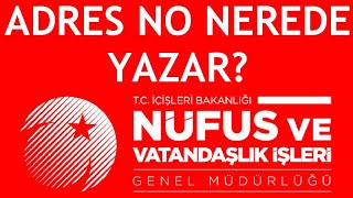 Nvi Adres No Nerede Yazar Adres No Öğrenme [upl. by Spalla228]