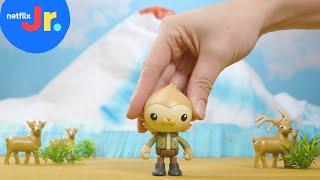 Octonauts Toy Play Escape the Ice Volcano  Octonauts Above amp Beyond  Netflix Jr [upl. by Asyen]