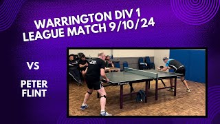 Neil Myatt vs Peter Flint Long pips BH  Warrington Div 1 League Match  91024 [upl. by Bailey649]